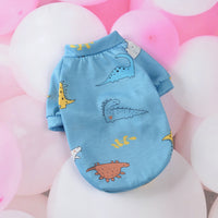 Cartoon Print Spring And Autumn Pet Clothes For Small Dogs