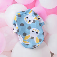 Cartoon Print Spring And Autumn Pet Clothes For Small Dogs