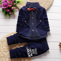 Three-piece Jacket, Long-sleeved Trousers, Cartoon House Print