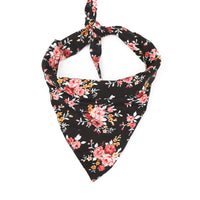 Fashion Flower Pet Triangle Scarf Dog Saliva Towel Double Cotton Scarf Bib Jewelry