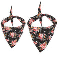 Fashion Flower Pet Triangle Scarf Dog Saliva Towel Double Cotton Scarf Bib Jewelry