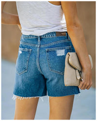 Mid-waist Women's Denim Shorts