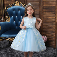 Three-dimensional Flower Net Gauze Tutu Skirt Super Fairy Princess Dress
