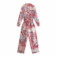 Spring And Summer New Casual Women's Printed Jumpsuit
