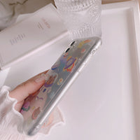 Laser Bear Mobile Phone Case Female Mobile Phone Case Starry Universe Cartoon Pattern