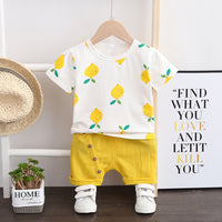 Western Style Suit T-shirt Short Sleeve 2-piece Set