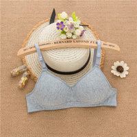 Simple Girl Underwear Junior High School Student Underwear Cotton No Steel Ring Bra