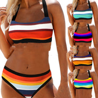 Bikini Sexy Tube Top Multicolor Swimsuit