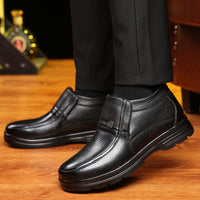 Men's wool and velvet warm non-slip cotton shoes