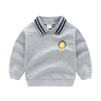 Long-Sleeved Children's Cartoon Striped Pullover Children's Casual Jacket