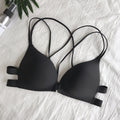 Cross-shoulder Straps No Underwire Gather Bra