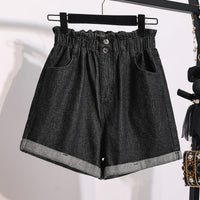 High-waist Washed Thin Drape Jeans