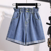 High-waist Washed Thin Drape Jeans