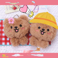 Japanese And Korean Cartoon Plush Doll Bear Teddy Keychain Cute Schoolbag Pendant