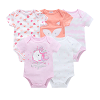 5-piece Baby Jumpsuit With Short Sleeves And Hips