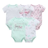 5-piece Baby Jumpsuit With Short Sleeves And Hips