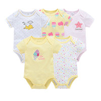 5-piece Baby Jumpsuit With Short Sleeves And Hips