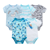 5-piece Baby Jumpsuit With Short Sleeves And Hips