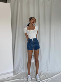 Hot Girl High Waist And Long Legs A-String Pants