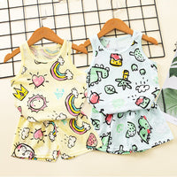 Children's Cotton Vest Set, Mesh Design Vest Shorts, Korean Style Boys' Sets, Girls