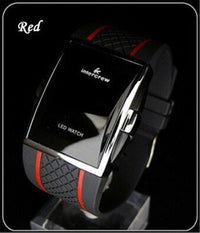 Electronic Watch Male Led Silicone Square Korean Student Sports