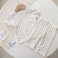 Dot Western Style Girls Summer Two-piece Home Service Children's Air-conditioning Suit