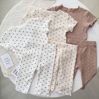 Dot Western Style Girls Summer Two-piece Home Service Children's Air-conditioning Suit