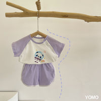 Children''s Short Sleeve Set Baby Cotton Summer Two Piece Set In Stock