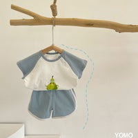 Children''s Short Sleeve Set Baby Cotton Summer Two Piece Set In Stock