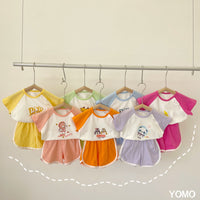 Children''s Short Sleeve Set Baby Cotton Summer Two Piece Set In Stock