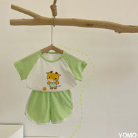 Children''s Short Sleeve Set Baby Cotton Summer Two Piece Set In Stock