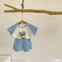 Children''s Short Sleeve Set Baby Cotton Summer Two Piece Set In Stock