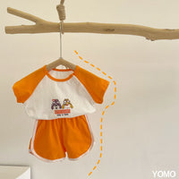 Children''s Short Sleeve Set Baby Cotton Summer Two Piece Set In Stock