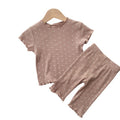 Dot Western Style Girls Summer Two-piece Home Service Children's Air-conditioning Suit