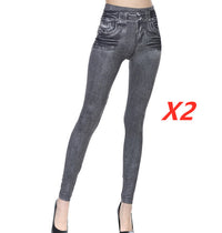 Women's Real Pocket Thin Faux Denim Corset