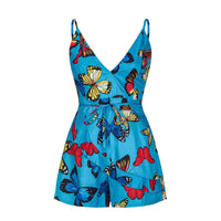 Fashion Sexy Print Suspender Jumpsuit