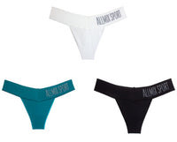 Letter Deep V Wide-waist Low-waist Seamless Briefs