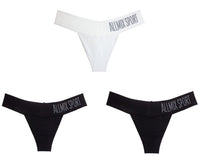 Letter Deep V Wide-waist Low-waist Seamless Briefs