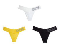 Letter Deep V Wide-waist Low-waist Seamless Briefs
