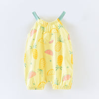 Children's Cotton Sling Romper Sweat-absorbent Slub Cotton Camisole One-piece