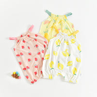 Children's Cotton Sling Romper Sweat-absorbent Slub Cotton Camisole One-piece