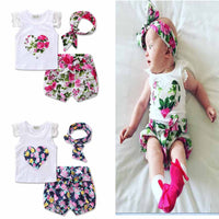 Girls Suit Short Sleeve Love Print