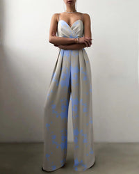 Minimalist Jumpsuit With Waist Straight And Mopping