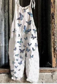 Printed Retro Wide-leg Women's Jumpsuit