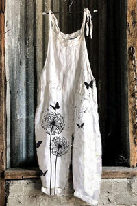 Printed Retro Wide-leg Women's Jumpsuit