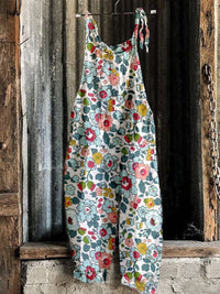 Sweet Little  Print Retro Wide-leg Women's Jumpsuit