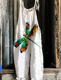 Sweet Little  Print Retro Wide-leg Women's Jumpsuit