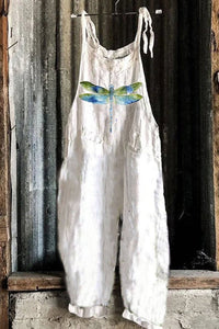 Sweet Little  Print Retro Wide-leg Women's Jumpsuit