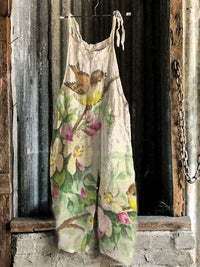 Sweet Little  Print Retro Wide-leg Women's Jumpsuit
