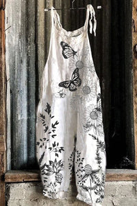Sweet Little  Print Retro Wide-leg Women's Jumpsuit